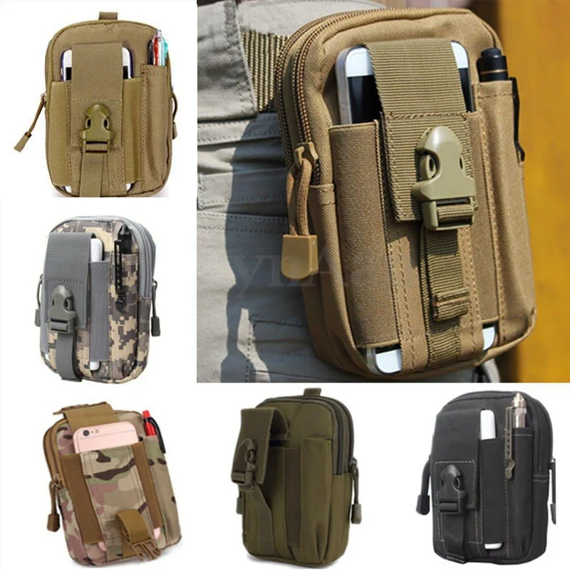 

Tactical Men Waist Bag Travel Pocket Pack Canvas Hiking Fanny Man Military