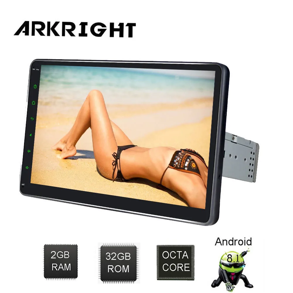 ARKRIGHT 10,1 ''1Din 32 ГБ Автомобильный плеер Android автомобильный Радио Стерео Аудио мультимедийный плеер DSP 4G Carplay быстрая загрузка HD 1280*720P