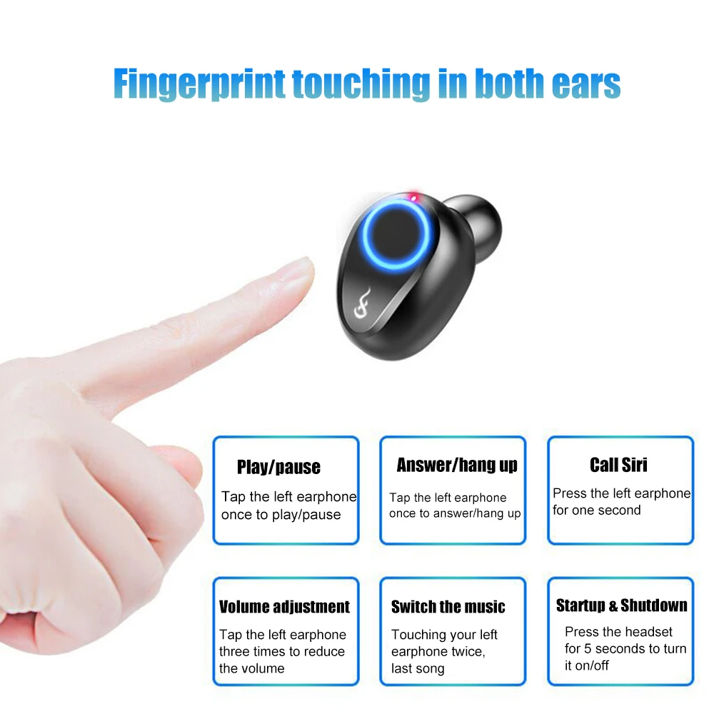 Беспроводные наушники Bluetooth 5 0 стерео звук для телефонов настоящие с