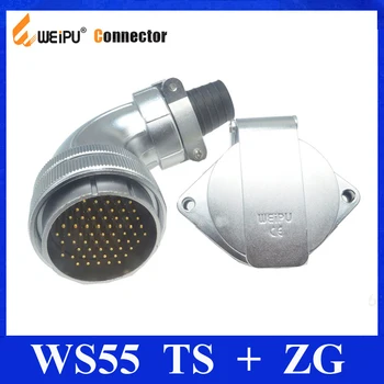 

Original Weipu WS55 Connector WS55 TS + ZG 4 7 40 53 61 Pin TS Angled Sleeve Cable Plug Female ZG 2 Hole Square Panel Socket