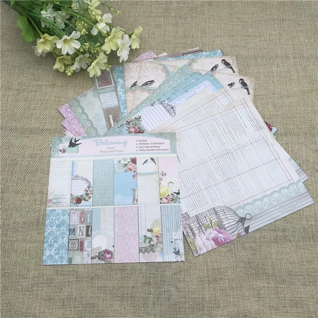 2023New our wedding Scrapbooking paper pack of 24sheets handmade craft paper  craft Background pad - AliExpress