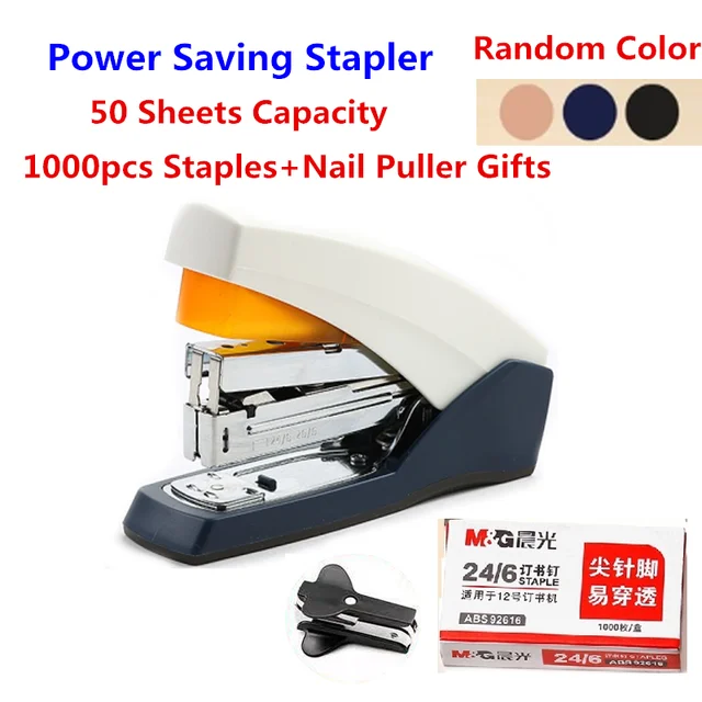 M&g 25 Pages Handheld Metal Stapler Effortless Paper Stapling Machine For  School Office Supplies Stationery Accessories - Stapler - AliExpress