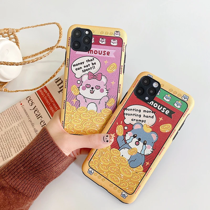 Чехлы для телефонов с шелковой текстурой для iphone 11Pro XS Max X XR, чехол с мышкой для iphone 11, 6, 6 S, 7, 8 Plus, мягкая задняя крышка, чехлы