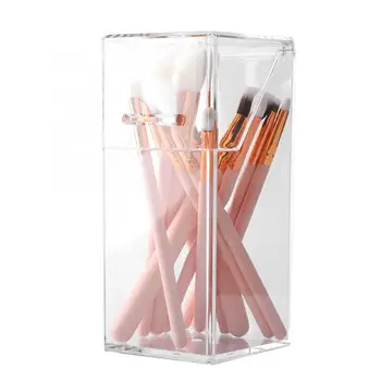 

Acrylic Transparent Cosmetic Brush Storage Box Lipstick Nail Art Decoration Organizer Case Nail Display Dotting Pen Case