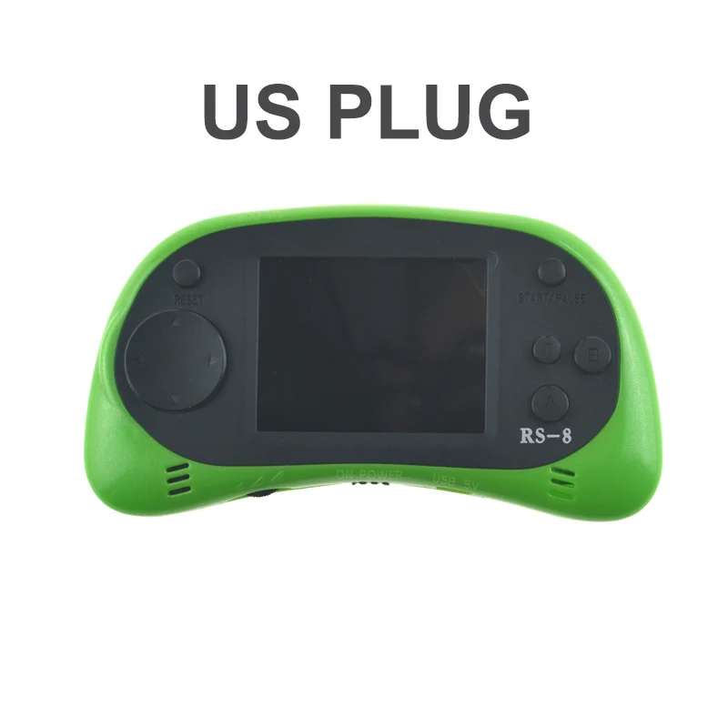 GREEN-US PLUG Видеоигровая консоль 8 бит 2,5 дюймов портативный игровой плеер тетрис встроенный 260 различных игр детская игровая цветная - Цвет: GREEN-US PLUG