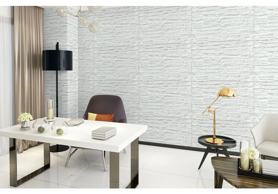 Painéis de parede 3D Brick Stone para