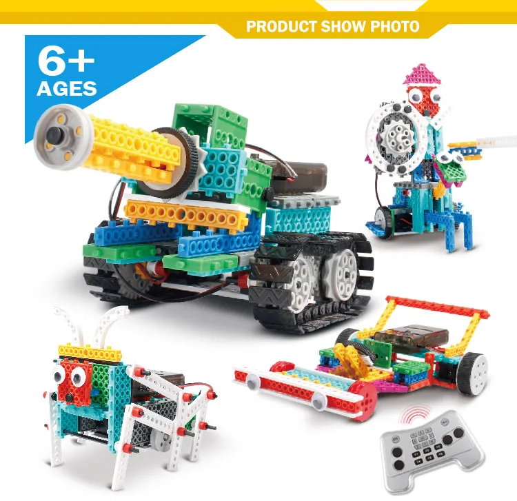 remote control building blocks tank kids toys educational