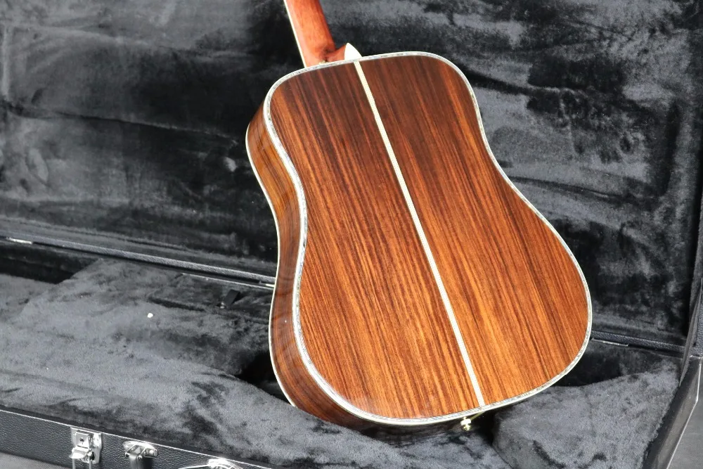 41 ''D стиль a-45 Акустическая Электрогитара Fishman EQ твердый топ гриф из красного дерева Гровер тюнер черное дерево гриф