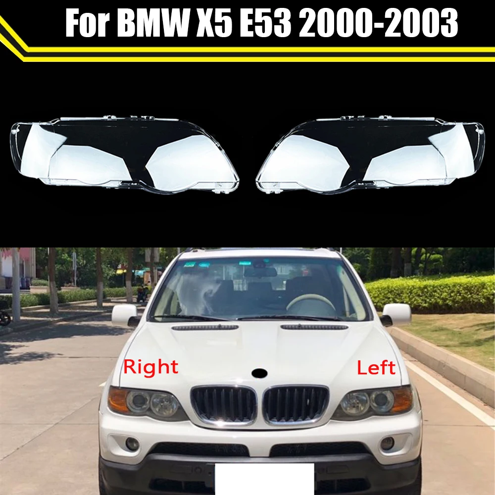 Передняя прозрачная крышка фары автомобиля для BMW X5 E53 2000 2001 2002 2003 авто стеклянный