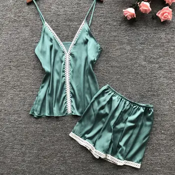 

Pajama Set Nightgown Silk pajamas Sets Lace Nighty Sexy Satin Negligee Pink Nightgown Bridesmaid Nightwear Kimono Dressing Gown