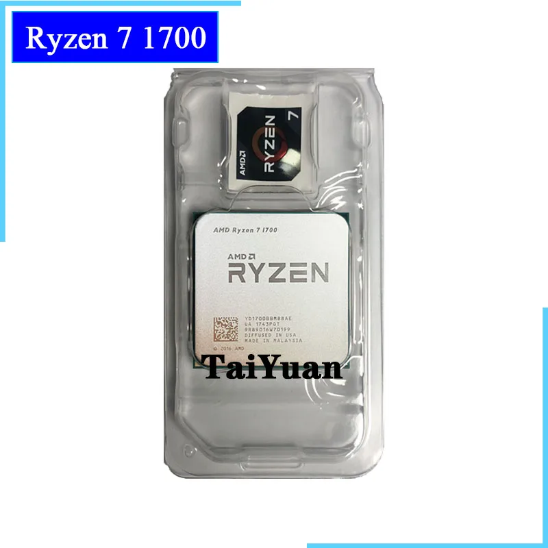 Восьмиядерный процессор AMD Ryzen 7 1700 R7 3 0 ГГц YD1700BBM88AE Socket AM4 новый без
