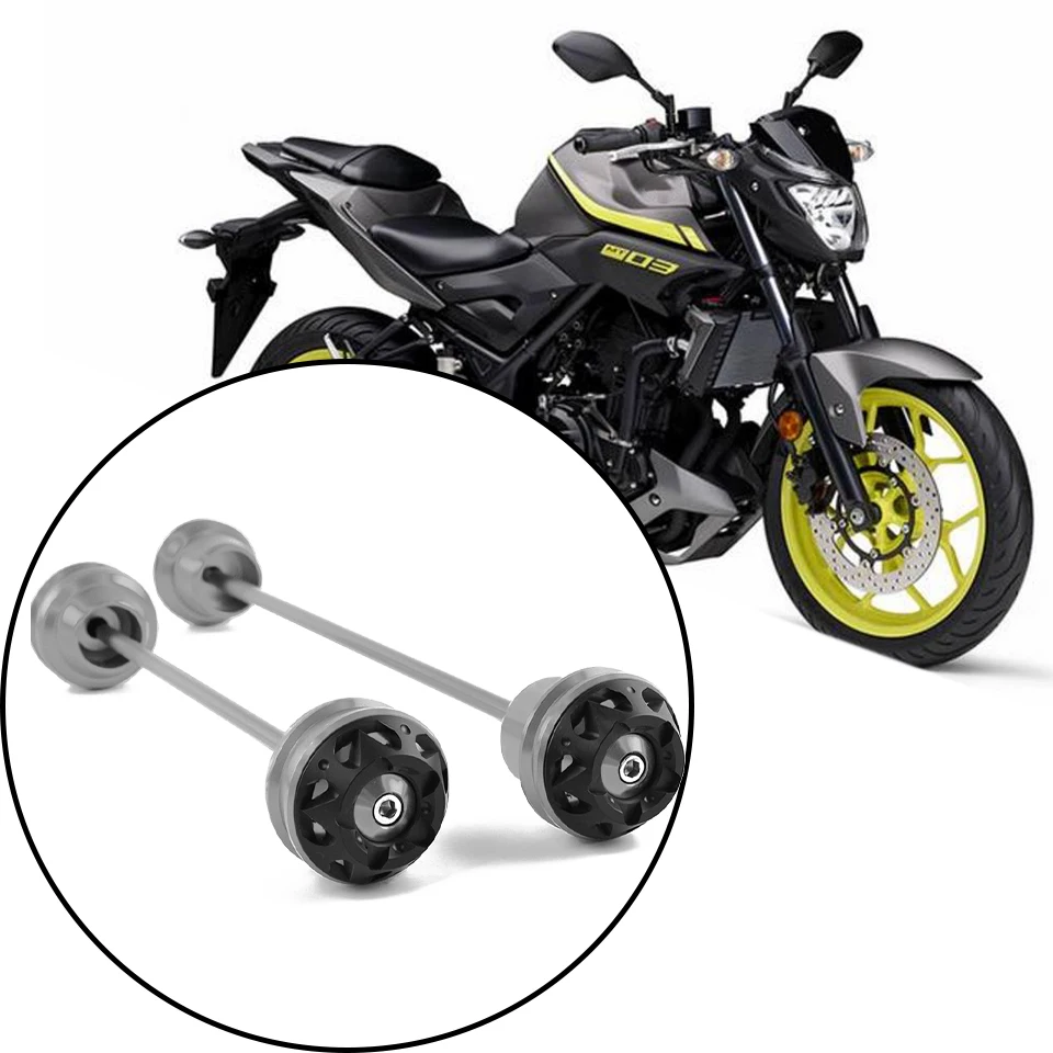 

Motorcycle Front and Rear Wheel Fork Axle Sliders Cap Crash Protector For Yamaha MT03 MT25 MT-03 MT-25 YZF R3 R25 2016-2020