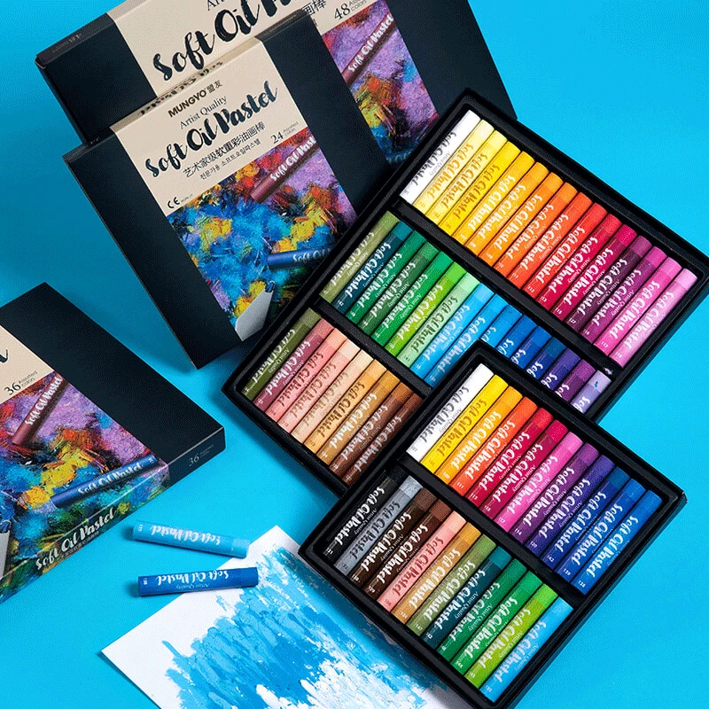 Mungyo 24/36/48 Colors Artists Quality Soft Oil Pastels Set MOPA Series Professional Art Supplies Drawing Set Art supplies