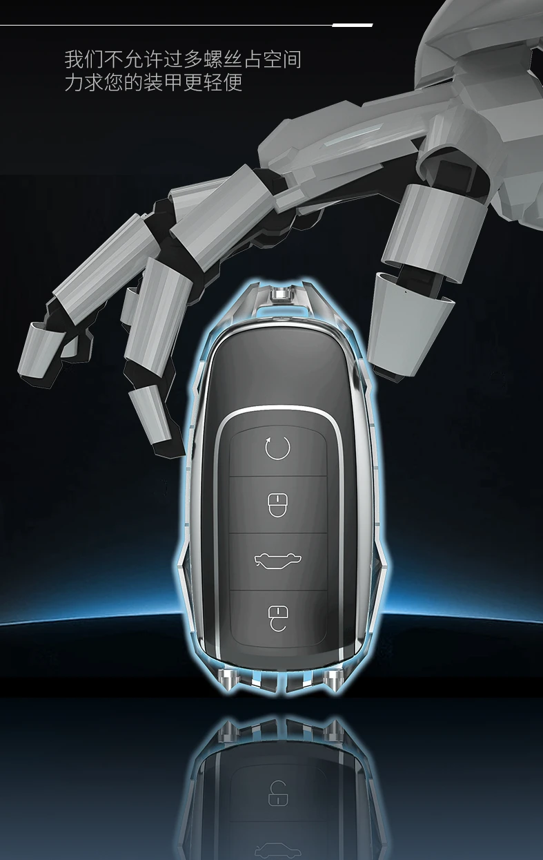 Copertura portachiavi per auto in lega di zinco per Chery Tiggo 8 3x 5x Gx EQ7 Arrizo Exeed 65R 32R Tiggo 7 Pro 5 2020 custodia per telecomando Shell - He7b2354242b04bcfb7c0916a9dd35f3d6