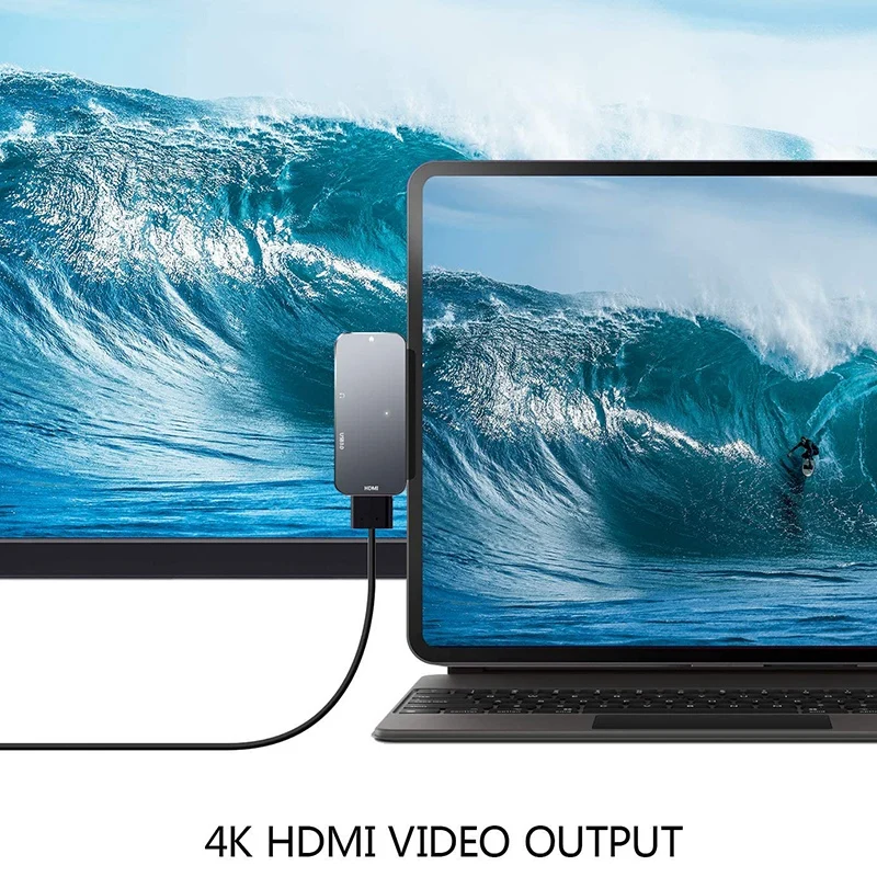 USB C Hub for iPad Pro 11 12 9 2020 2018 Adapter 4 In 1 Adapter with Aux 3 5mm Headphone Data Jack