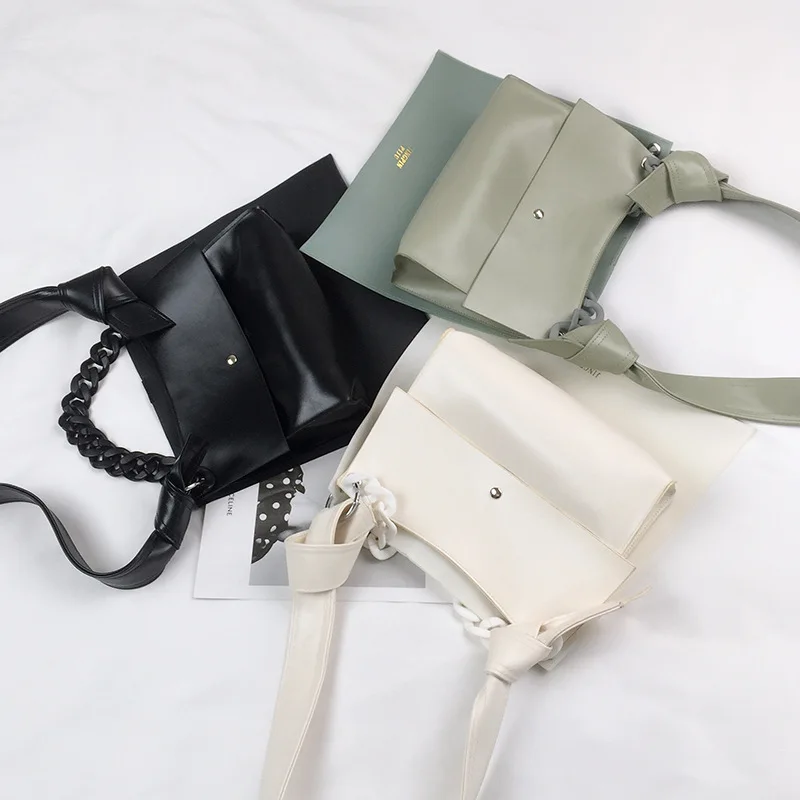 Skup EXCELSIOR torba damska skóra Crossbody torby PU solidna torebka dla kobiet 2019 akrylowy uchwyt sac głównej bolsa feminina