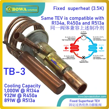 

1KW R134a TEV regulates liquid injection into evaporators with smaller capacities in refrigeration, heat pump & AC units