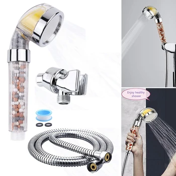 

6pcs Shower Head Tape Set 6.3 X 8 X 20 Cm Ionic Shower Head Powerful Water Saving Handheld Shower Filter With Vitamin C