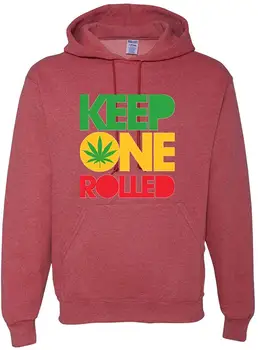 

Keep One Rolled | Rasta Colored Hemp CBD 4/20 Enthusiast | Mens Streetwear Hooded Sweatshirt Graphic Hoodieunisex