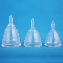 1pcs of Medical grade silicone Vaginal Menstrual Cup Set for feminine hygiene Sterilizer reusable lady menstrual collector cup