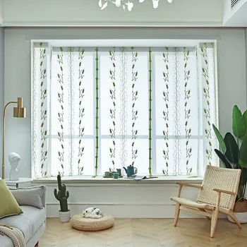 

Roman Curtain Towel Embroidered Floating Window Pull Embroidered Curtain Bedroom Living Room Window Screen Pull Curtains