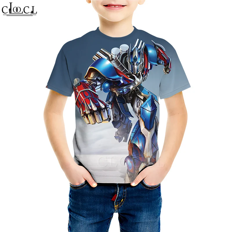 Kids T shirt 15 Одежда для маленькой дочки; футболка с рисунком супергероя Бамблби; футболки с короткими рукавами и 3D принтом для мальчиков и девочек; Повседневные детские топы для малышей - Цвет: Kids T shirt 15