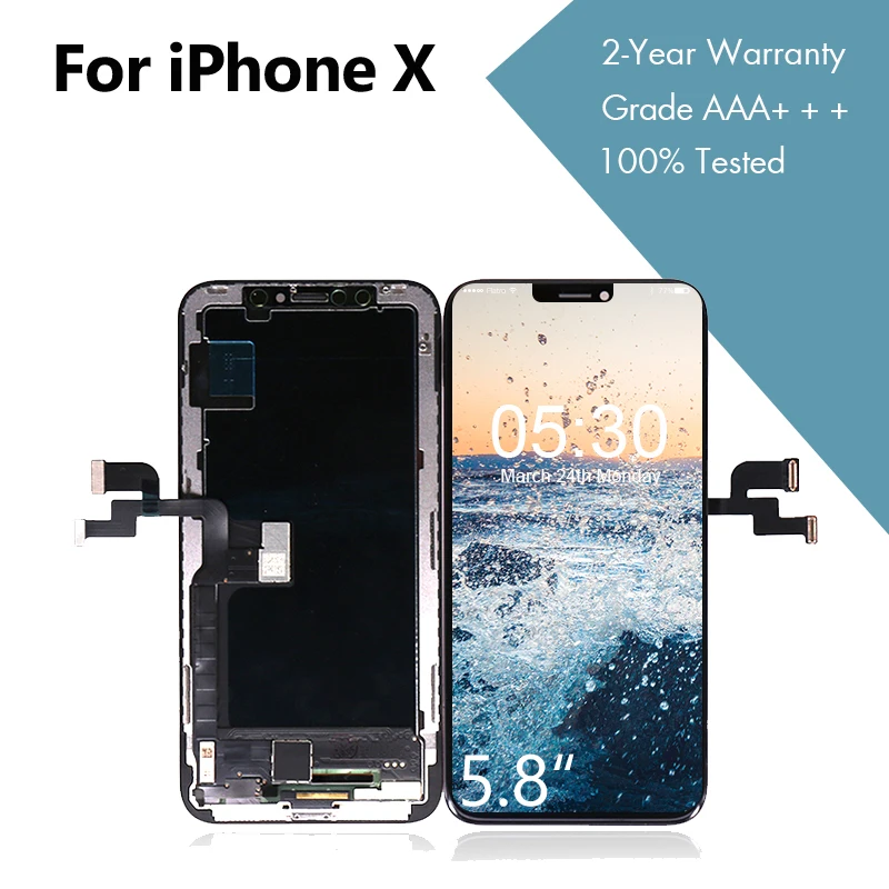 10 шт./лот для IPhone X ЖК-экран сенсорный дигитайзер сборка панель экран ЖК-дисплей