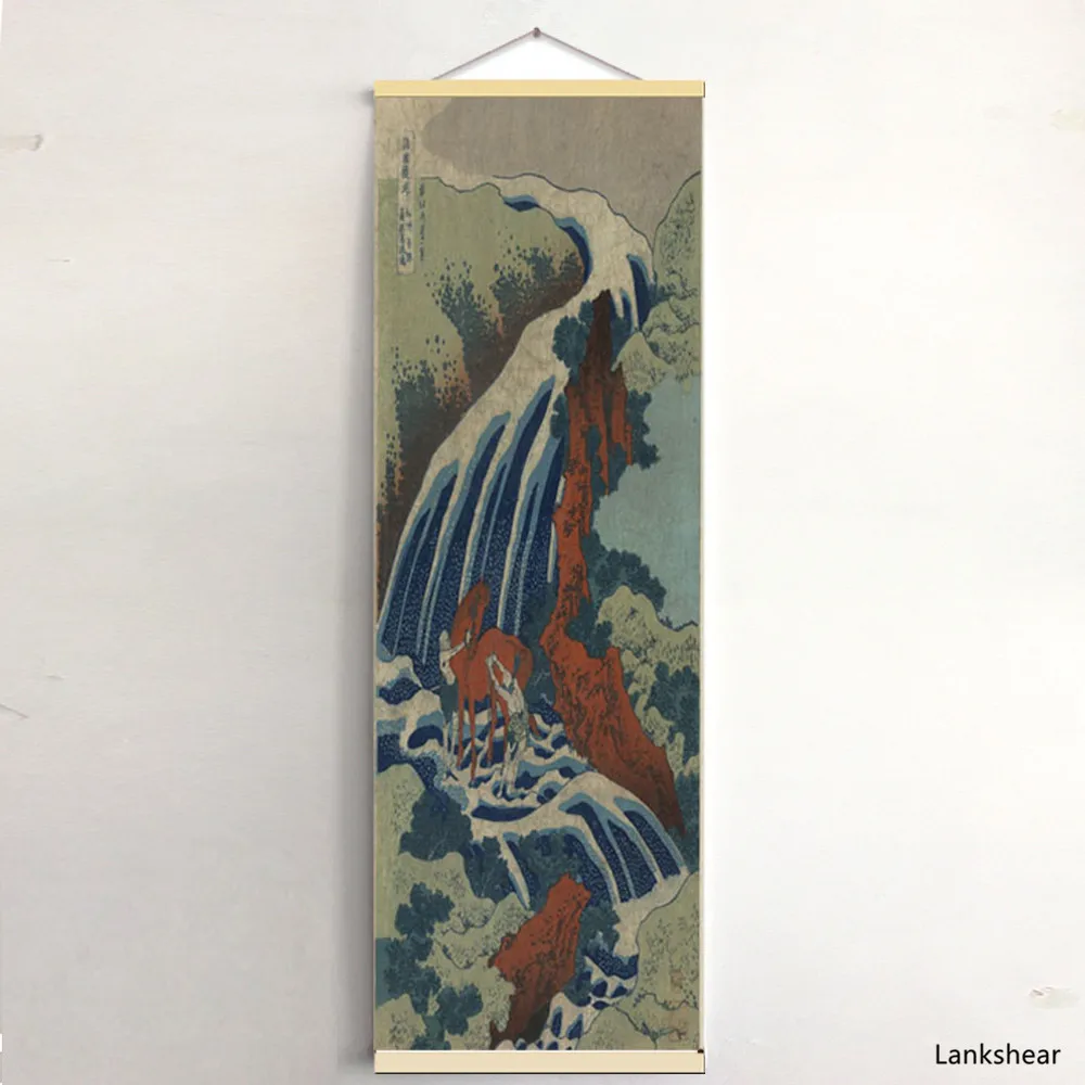 Японский Ukiyoe плакат для HD холст настенные картины для жизни картина для украшения помещений настенное искусство с твердой древесной подвеской прокрутки