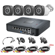 FUERS 4CH 8CH 5в1 AHD DVR система видеонаблюдения 4.0MP 1520 P Водонепроницаемая камера видео система скрытого наблюдения HDMI с 1 ТБ 2 ТБ HDD DIY Набор