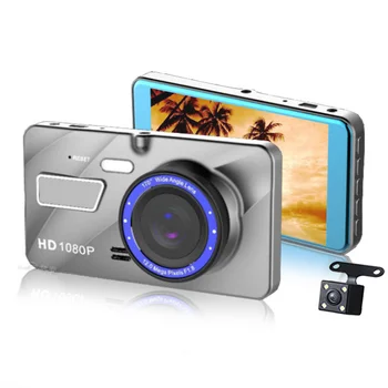 

4 Inch HD Dual lens 1080P Hidden Wide Angle Driving Recorder Car DVR Camera 170 Degree Viewing Angle Video Recorder Registrar