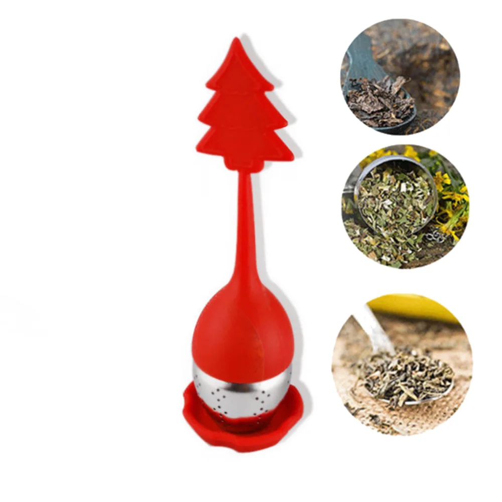 

LINSBAYWU New Bag Style Silicone Tea Strainer Herbal Spice Infuser Filter Diffuser Kitchen Xmas Tree Tea Strainer Filter Infuser