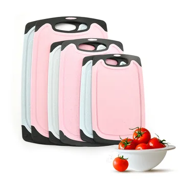 

Plastic Cutting Board Set Anti-slip Thick PP Cutting Boards Kitchen Cut