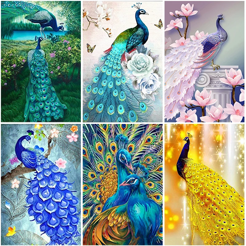 5D Diamond Embroidery Peacock Gift Rhinestones DIY Home-Decor Square/round-Drill Full