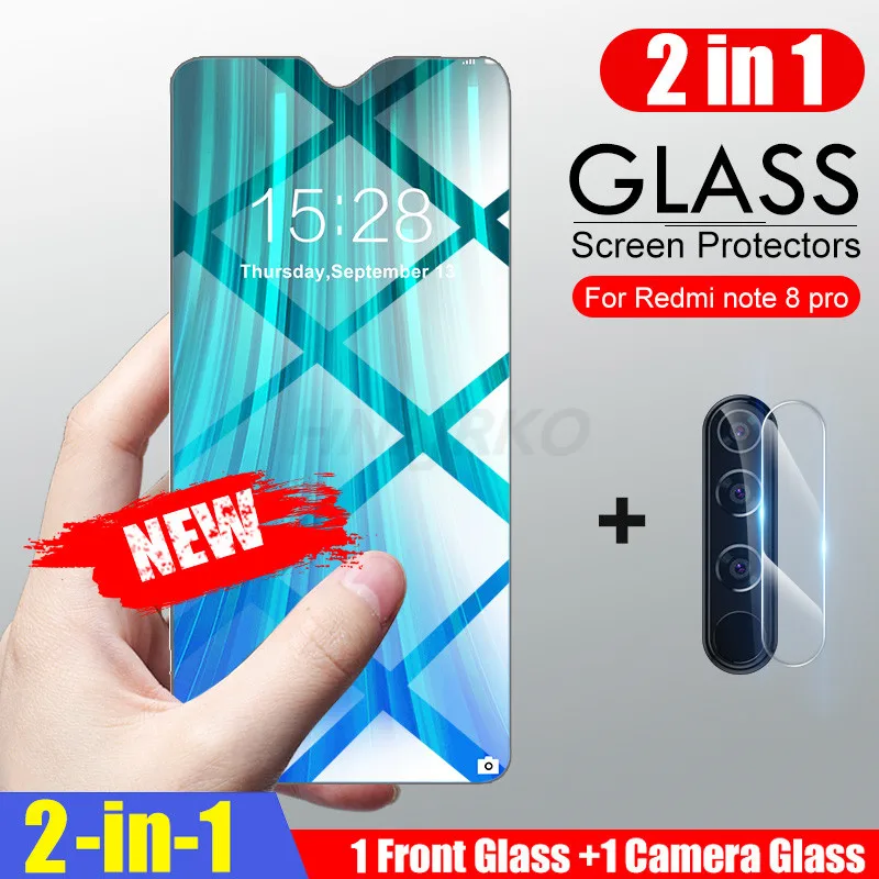 Защитное стекло 2 в 1 для Xiaomi Redmi Note 9 Pro Max 9s 8 T 7 защита объектива камеры K20 K30 7A 8A