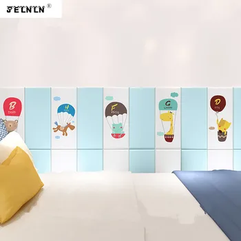 

Cartoon hot air balloon pattern kids anti-collision soft bag tatami wall surrounding baby room headboard soft foam wall sticker