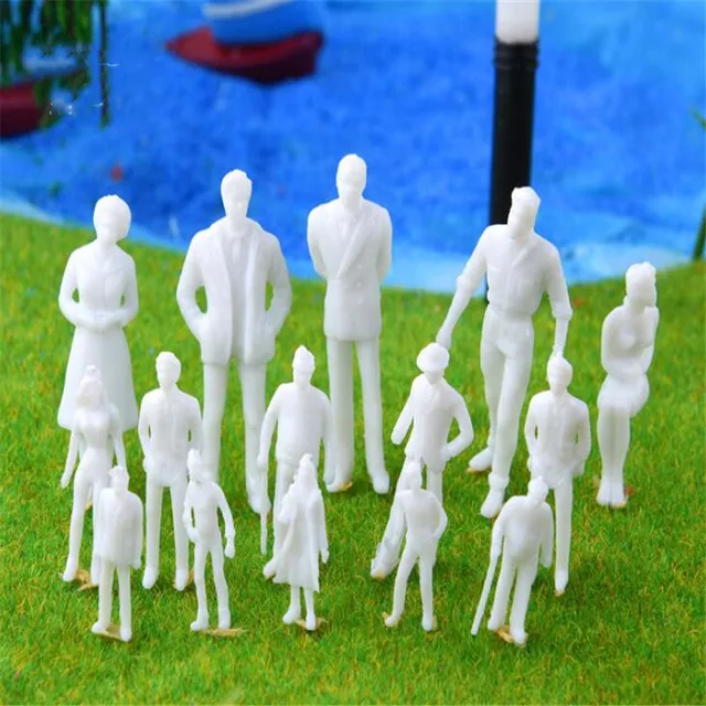1:25-1:300 Scale 100PCS White Unpainted Architectural Model Figures People Hot Sale 3