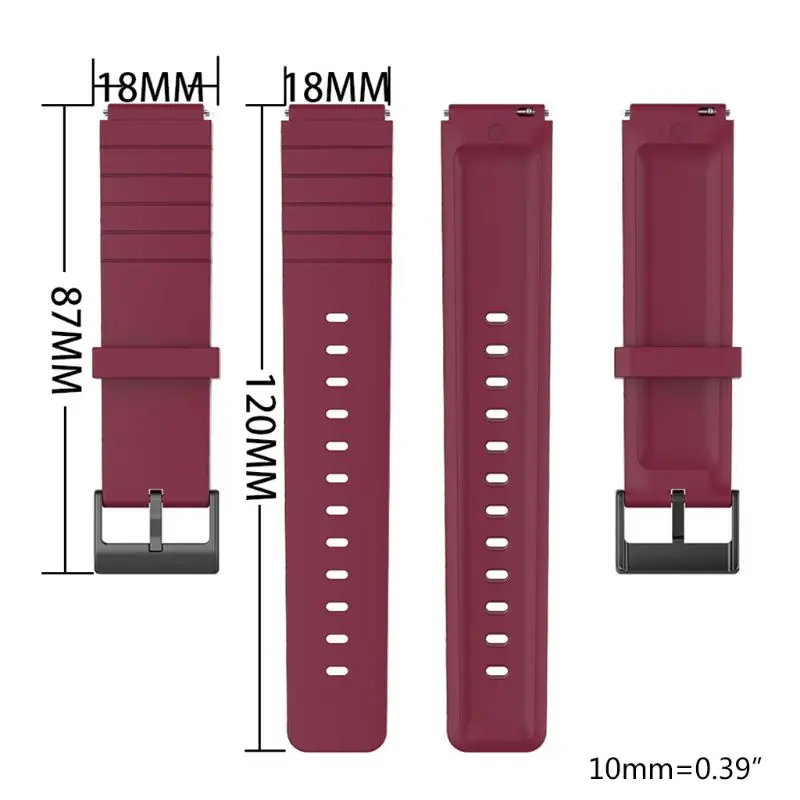 Breathable Silicone Watch Strap Metal Clasp Wristband Strap for Xiao-mi Mi Watch X3UB