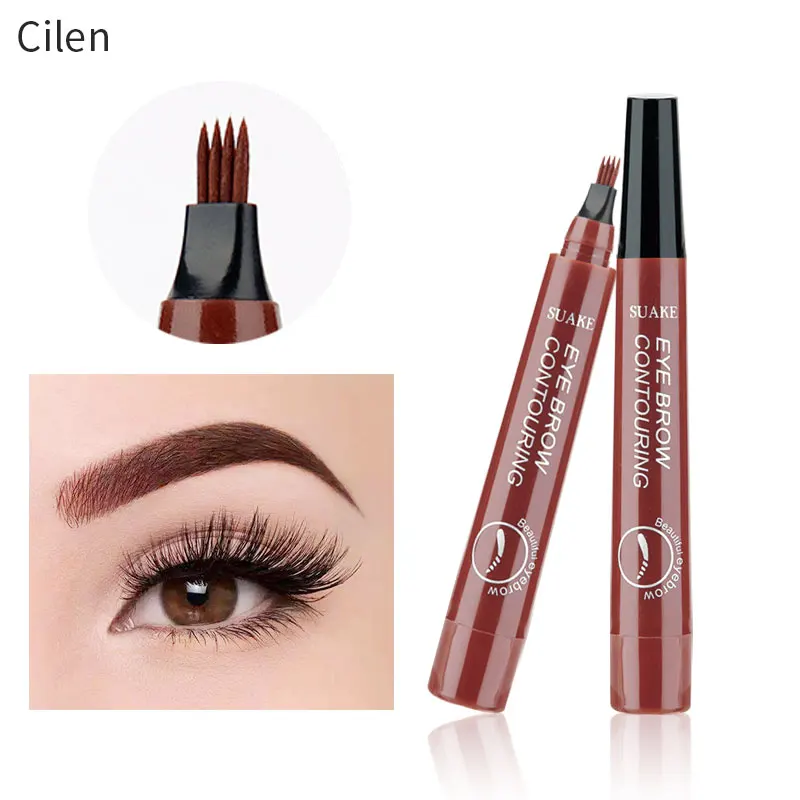 

Waterproof fork eyebrow pencil eyebrow pencil 4 head fine sketch liquid eyebrow pencil lipstick lipstick