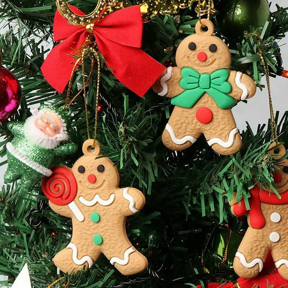 12PCS Gingerbread Man Christmas Tree Hanging Pendant Ornament Home Xmas Decors 