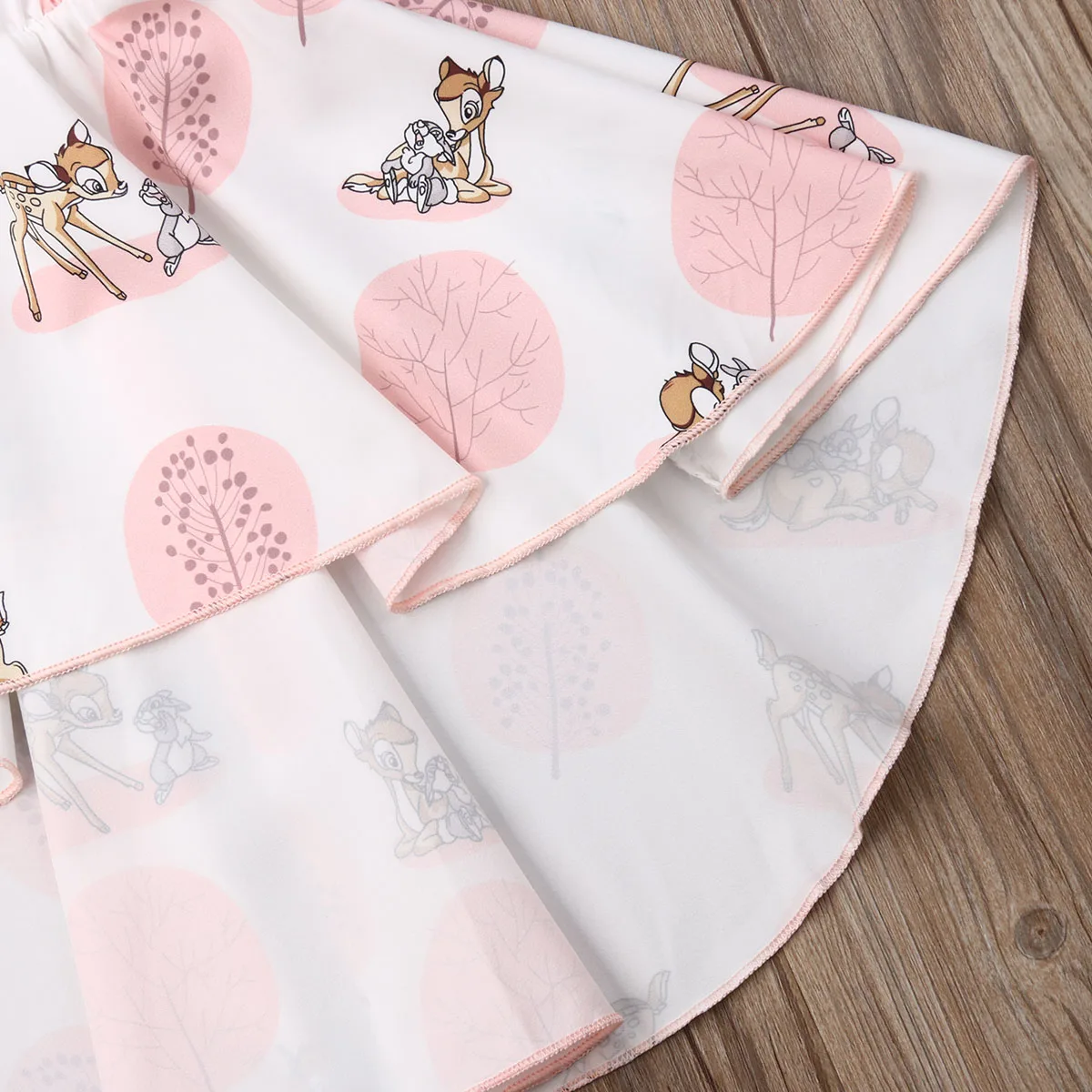 Pudcoco Summer Toddler Baby Girl Clothes Sleeveless Flower Ruffle Backless Fawn Print Dress Sundress