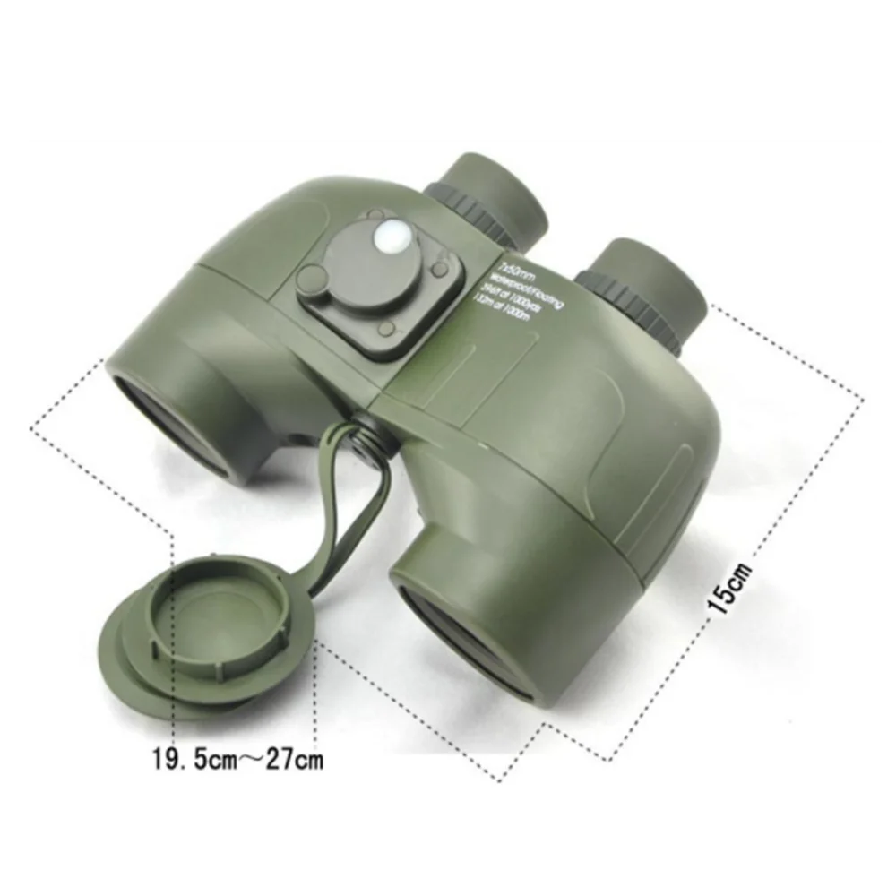 Visionking HD Высокая яркость большое поле зрения 7x50 компас бинокль большого диаметра с дальним телескопом