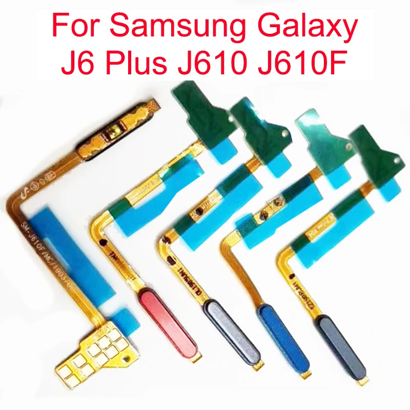 Гибкий кабель для Samsung Galaxy J610 J610F J6 + Plus Touch ID с датчиком отпечатков пальцев и