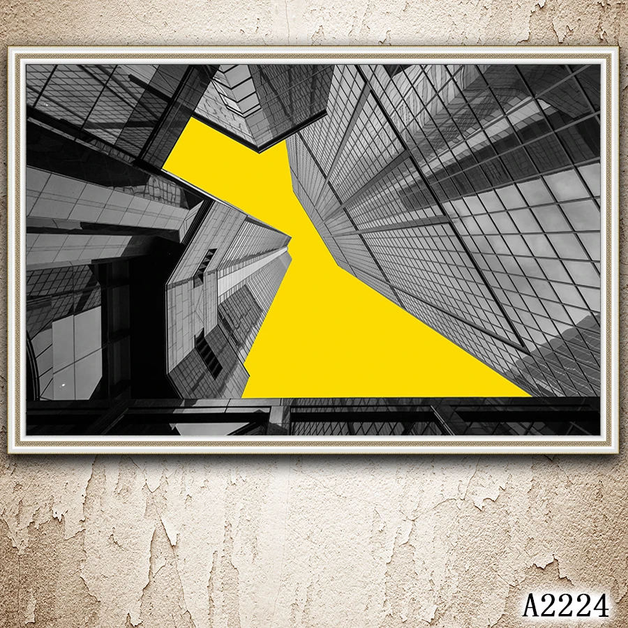 

Abstract Oil Painting Print on Canvas Modern Building Landscape Canvas Art Print Canvas Painting Wall Art Picture for HomeDecor