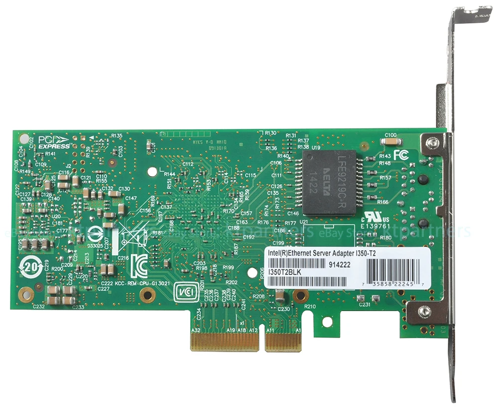 PCI-E X4 Intel Chipset I350-T2 I350-T2V2 Dual Port Gigabit Ethernet Network Card Server Adapter i350AM2 NIC