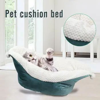 

Autumn and Winter Deep Sleep Boat Cat Litter Kennel Ice Silk Suede Soft and Comfortable Warm Babe Cashmere Liner Pet Nest