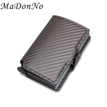 

Anti Rfid Blocking Card Holder Wallets Men Women Carbon Fiber Slim Thin Mini Wallet Money Pocket Purse Gray Hand Vallet 2020 New
