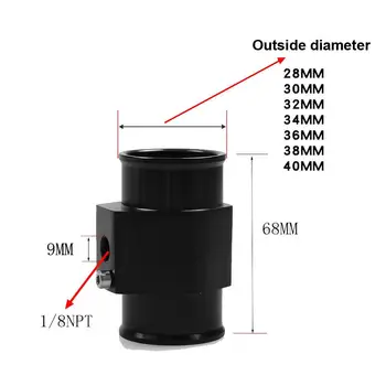 

28-40MM Water Temp Temperature Joint Pipe Sensor Gauge Radiator Hose Adapter