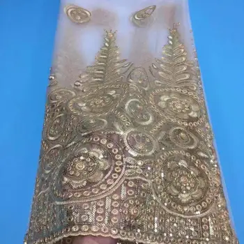 2019 wholesale new African lace fabric 3D sequins embroidery Nigeria lace fabric white French chiffon lace wedding fabric 2019 wholesale new African lace fabric 3D sequins embroidery Nigeria lace fabric white French chiffon lace wedding fabric