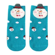 Рождественские гольфы 5 пар, детские Носки унисекс хлопковые рождественские махровые толстые теплые Носки детские Носки