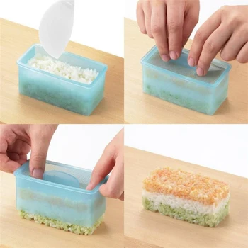 

Creative Rectangular Sushi Mold Box With Multi-layer Sushi Tools DIY Square Sushi Cake Type Rice Ball Mold Kitchen Accessories